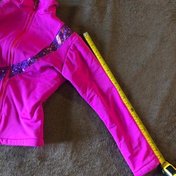 Unbranded Zip Purple  Figure Skating Longsleeve Insulated Jacket - Picture 6 of 6